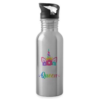 Salsa Queen Salsa-Tänzerin Salsa-Tanz Illustration - Trinkflasche mit integriertem Trinkhalm - Lightsilver - Rechts