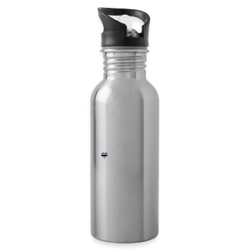 I Love Bangkok Heart Flag Cooles Bangkok Kolosseum - Trinkflasche mit integriertem Trinkhalm - Lightsilver - Rechts
