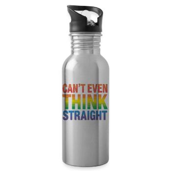 Pride LGBTQ Pride Regenbogen Pride Gay Pride Lgbtq - Trinkflasche mit integriertem Trinkhalm - Lightsilver - Rechts