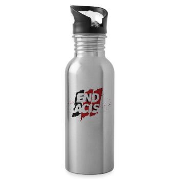 Anti-Racism, Equality & Diversity - Water bottle with straw - silver - Right