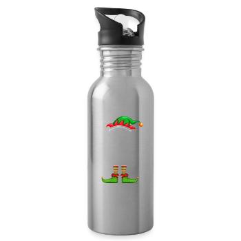 Je suis la maman elfe chemise assortie Noël en famille - Gourde avec paille intégrée - argent clair - Droite