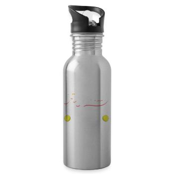 Because Playing Fetch Is So Last Century Flyball - Trinkflasche mit integriertem Trinkhalm - Lightsilver - Rechts