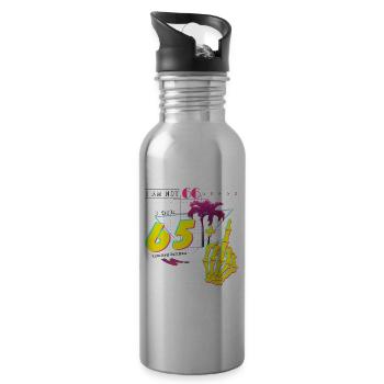 Pas 66, juste 65 + Flip Off – Retro Vibes 1959 - Gourde avec paille intégrée - argent clair - Droite