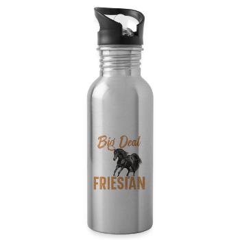 Nicht Zu Prahlen, Aber Ich Bin Eine Art Große - Trinkflasche mit integriertem Trinkhalm - Lightsilver - Rechts