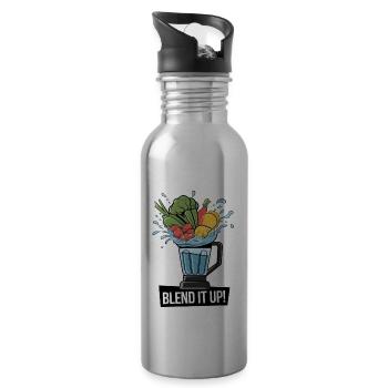 BLEND IT UP - Water bottle with straw - silver - Right
