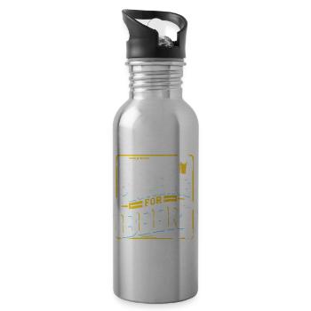 Repariert Klempnerarbeiten für Bier - Trinkflasche mit integriertem Trinkhalm - Lightsilver - Rechts