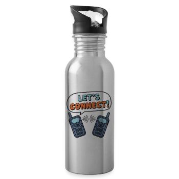 WALKIE TALKIES - Water bottle with straw - silver - Right