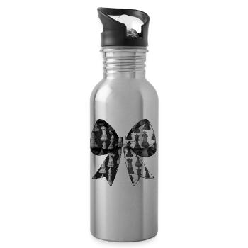 Coquette Bow Schachspieler Mothers Day Schachfigur - Trinkflasche mit integriertem Trinkhalm - Lightsilver - Rechts