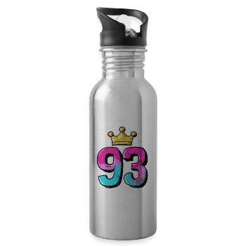 93 Number Krone - Water bottle with straw - silver - Right