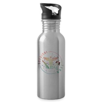 Surgical technology I bring a lot to the table - Water bottle with straw - silver - Right