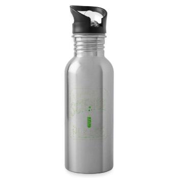 Ein Moment der Wissenschaft bitte - Trinkflasche mit integriertem Trinkhalm - Lightsilver - Rechts