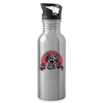Ne vous regardez pas - Gourde avec paille intégrée - argent clair - Droite