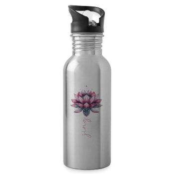 Catch Song Flower Losing Go And Deep - Water bottle with straw - silver - Right
