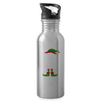 I'm The Sassy Elf Shirt Matching Family Group - Water bottle with straw - silver - Right