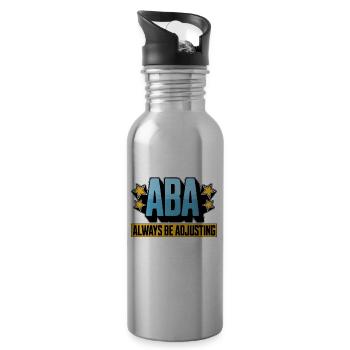 Behavioral Therapist ABA Always Be Psychologist - Water bottle with straw - silver - Right