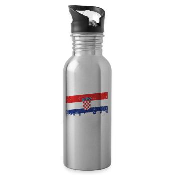 Nur Noch Ein Rakija Verspreche Ich - Trinkflasche mit integriertem Trinkhalm - Lightsilver - Rechts