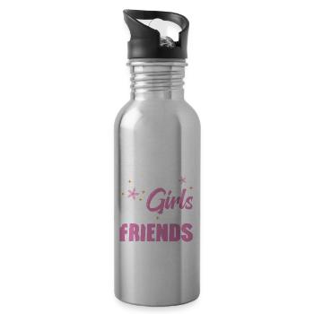 Pill bugs are a girl's best friend. - Water bottle with straw - silver - Right