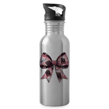 Coquette Bogen Christliche Pastorin Bibel Taube - Trinkflasche mit integriertem Trinkhalm - Lightsilver - Rechts