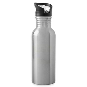 Mein Ehemann riecht nach Brisket - Trinkflasche mit integriertem Trinkhalm - Lightsilver - Rechts