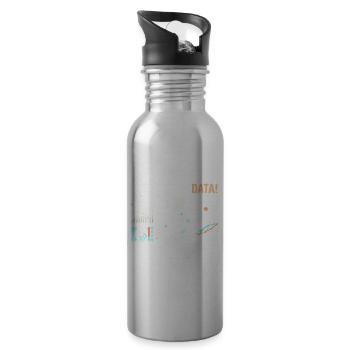 Ich will nicht prahlen, aber ich modelliere - Trinkflasche mit integriertem Trinkhalm - Lightsilver - Rechts