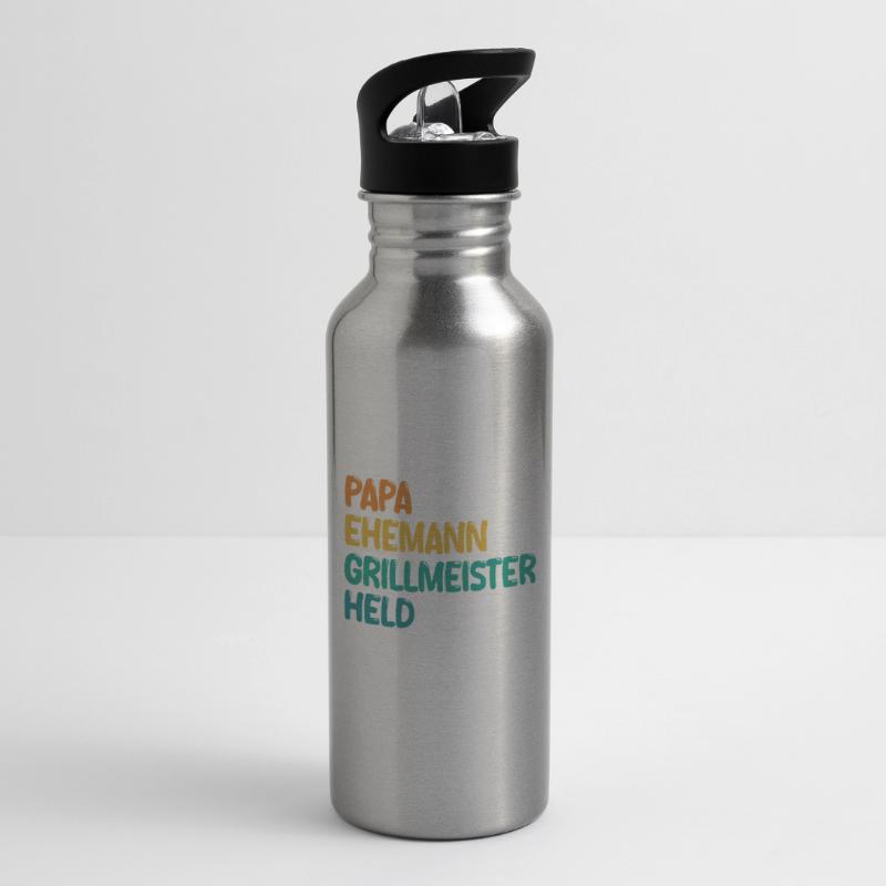 Dad Husband Grill Master Hero Water bottle with straw