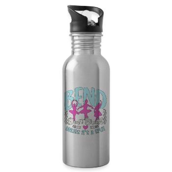 Dance Teacher Bend Don't Break Unless It's Dancing - Water bottle with straw - silver - Right