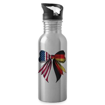 Coquette Bow Deutschland Roots Heritage German - Trinkflasche mit integriertem Trinkhalm - Lightsilver - Rechts