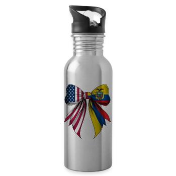 Coquette Schleife Ecuador Roots Heritage - Trinkflasche mit integriertem Trinkhalm - Lightsilver - Rechts
