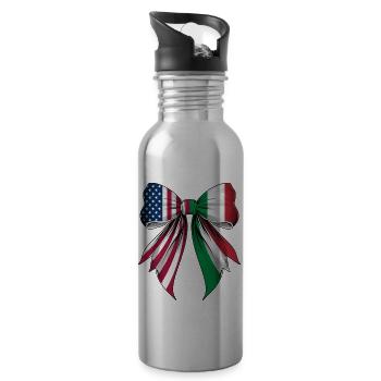 Coquette Arc Italie Racines Héritage - Gourde avec paille intégrée - argent clair - Droite