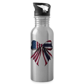 Coquette Bow Thailand Roots Heritage Thai Pride - Trinkflasche mit integriertem Trinkhalm - Lightsilver - Rechts