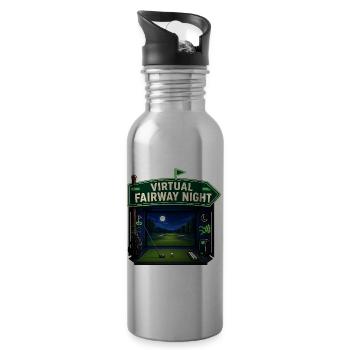 VIRTUAL FAIRWAY NIGHT - Water bottle with straw - silver - Right