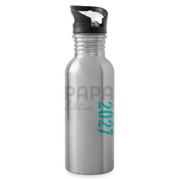 BABY DAD 2027 EDITION - Water bottle with straw - silver - Right