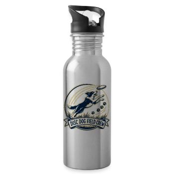 DISC DOG FIELD CREW Hund - Trinkflasche mit integriertem Trinkhalm - Lightsilver - Rechts