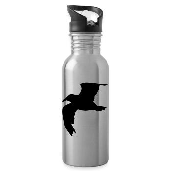 Möwe - Water bottle with straw - silver - Right