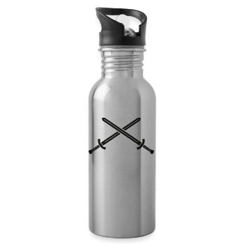 Schwerter - Trinkflasche mit integriertem Trinkhalm - Lightsilver - Rechts