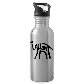 elephant - Trinkflasche mit integriertem Trinkhalm - Lightsilver - Rechts