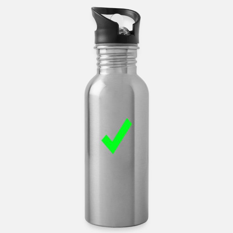 hook - Water bottle with straw - silver
