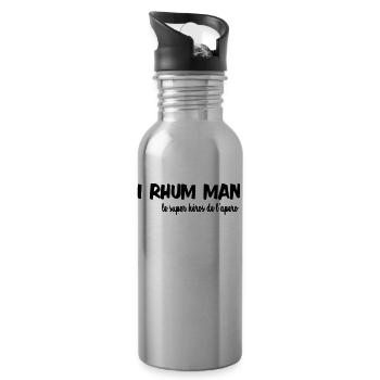 I rum man - Water bottle with straw - silver - Right