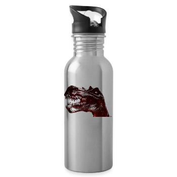 Dino - Water bottle with straw - silver - Right