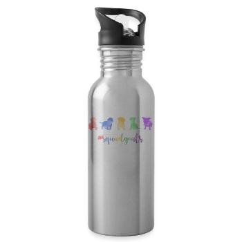 Kader Tore Welpe - Trinkflasche mit integriertem Trinkhalm - Lightsilver - Rechts