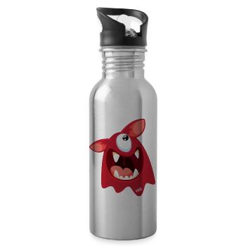 Monstaa Originaals Monster #28 - Water bottle with straw - silver - Right