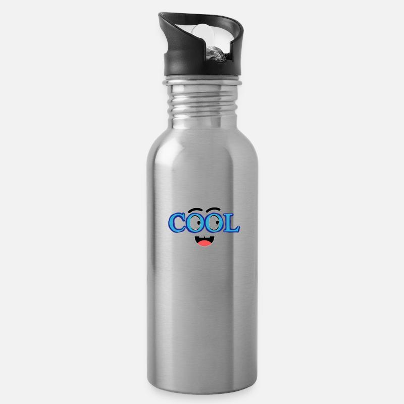 Cool - Trinkflasche mit integriertem Trinkhalm - Lightsilver