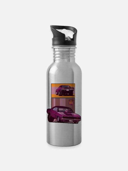Route 666 - Water bottle with straw - silver