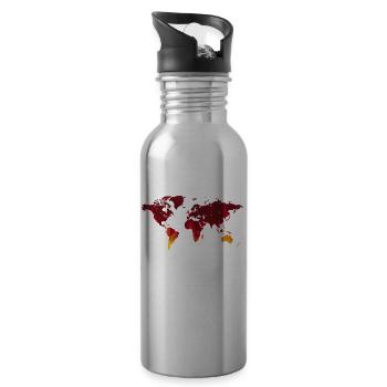 Erde - Trinkflasche mit integriertem Trinkhalm - Lightsilver - Rechts