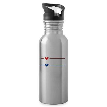 Island - Trinkflasche mit integriertem Trinkhalm - Lightsilver - Rechts