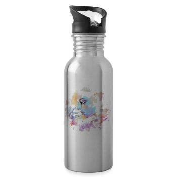 NEBEL TRAUM - Trinkflasche mit integriertem Trinkhalm - Lightsilver - Rechts
