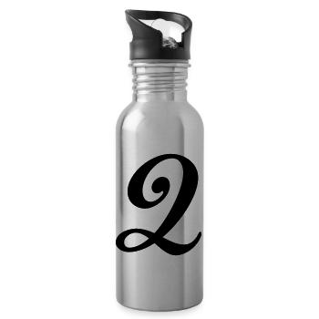 2 - Water bottle with straw - silver - Right