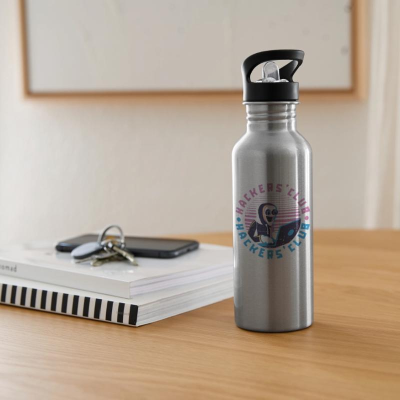 Programmierer Coder Software Entwickler Trinkflasche mit integriertem Trinkhalm