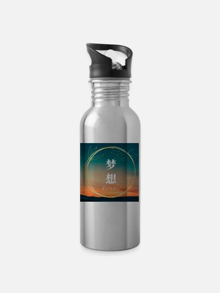 Dreams Sunset - Water bottle with straw - silver