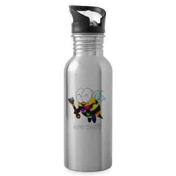 bee malt - Trinkflasche mit integriertem Trinkhalm - Lightsilver - Rechts